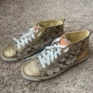 Coach Gold Sneakers